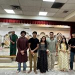 Recent graduates line up for a photo during a Saraswati Puja for high school graduates on Aug. 10, 2024 at the Hindu Temple of Fresno.